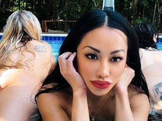 Busty brunette with big boobs rides cock