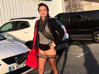 Euro amateur outdoor masturbation