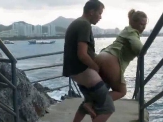 Outdoor Sex by the Water with a Hot Blonde