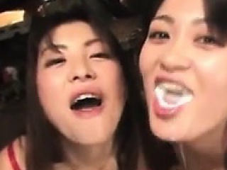 Japanese sluts cum swapping and swallowing