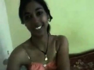 Skinny Indian Girl Getting Naked At Home...