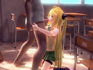Hentai girl gives head classroom...