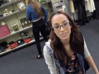 College Lady In Nice Dress Gets Fucked In A Private Pawnshop...