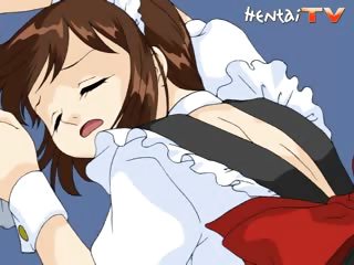 Hentai maid gets tied up...