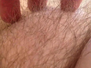 Teasing His Wifes Pubic Hair On Cam...