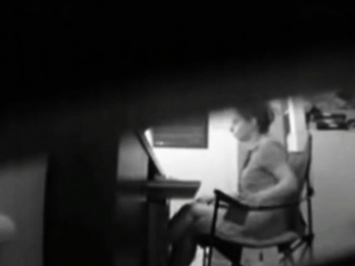 Spying Fingering At Her Desk...