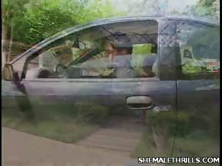 Hot Shemale Outdoor Blowjob