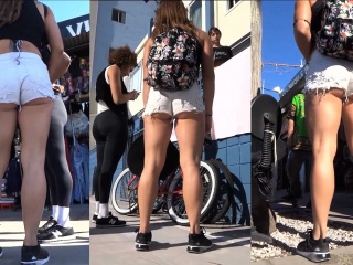 Hot Backpacker Luscious Ass Shorts Is Stalke...