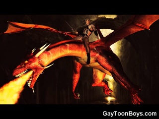 3d Fantasy Males And Dragons...