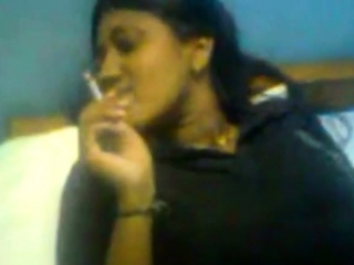 Desi Girl Smoking And Giving Blowjob...