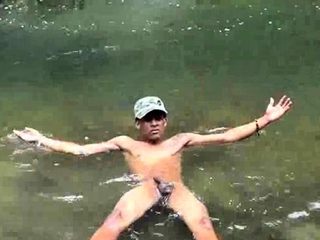 Military lad films his cum-dripping dick