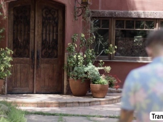 TS Natassia fucks her stepbros boyfriend