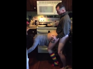 Girl Husbands Friends Dick In The Kitchen...