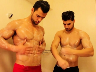 Hot Fighter Raul Muscle Brothers Shower...