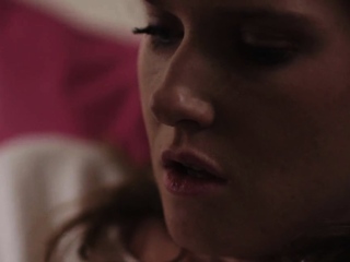 Teen brunette gets licked and fucked by her shemale stepmom