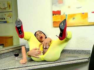 TS Yasmin Dornelles Strokes Monster Cock