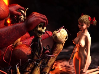 Devil Plays With A Hot Girl In Hell...