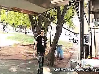 Horny Blonde Shemale