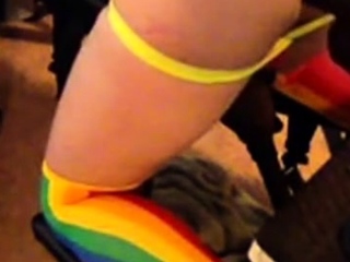 Boytoyslutboy rainbow socks dildo...