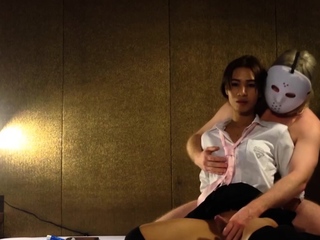 After handjob shemale swallowed dick