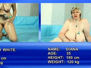2 naked overweight chicks wrestling