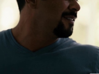 Brunette Ts Khloe Kay sucks stepdads cock