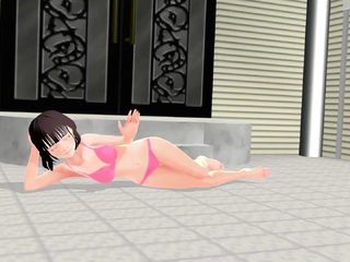 Toyota Nono Animation Girl Shakes Tits With Bikini...