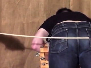 Caned Over Tight Jeans Daddy Boy...