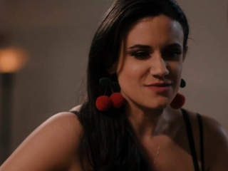 Skinny tranny babe licks and fucks her busty friends pussy