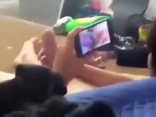 Watch cumming while hes watching porn...