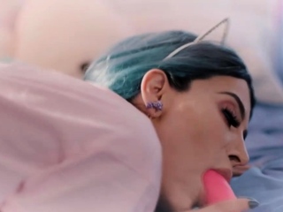 Horny trans gets ass toyed and bareback fucked by neighbor
