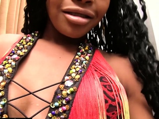 Curved big boobs shemale riding dick