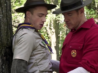 Scoutmaster Daddy Breeds Twink Outdoor...