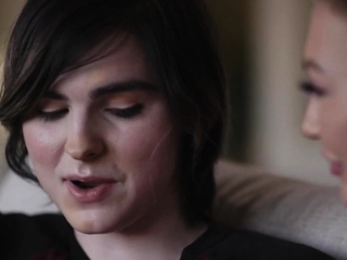 Trans dyke drilling lesbian girlfriend in erotic couple