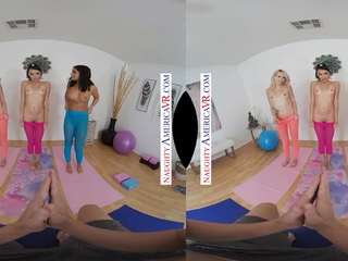  Yoga Trio Looks To You And Your Dick For Focus...