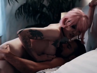 Pink Haired Shemale Lets Sad Stepbro Bareback Her Wet Ass...