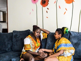 African Friends Going Through Divorce Lesbian Sex...