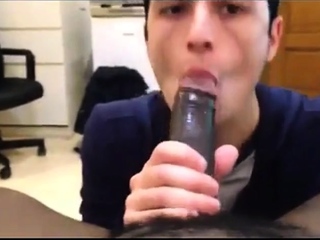 White Mexican Sucking Black Cock Eating Cums...