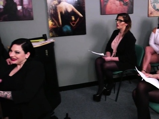 CFNM sluts enjoy group college BJ orgy