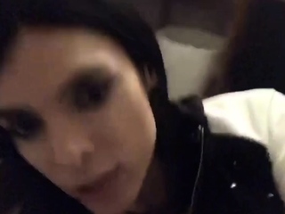 Busty tranny solo masturbating