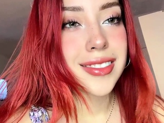 Solo pussy toying redhead sexy close up masturbation action