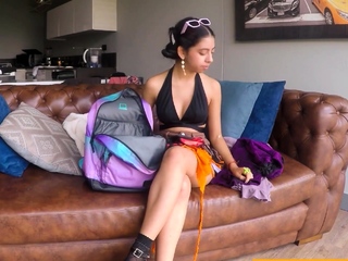 Petite Spanish Cutie Gives Throat And Asshole for Job