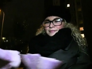Blonde With Glasses Public...