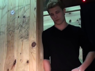 Gloryhole stud with sneakers fetish gets fucked after BJ