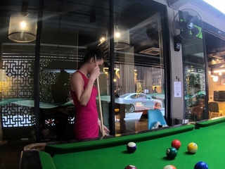 Cute Asian shemale teen pool and sex