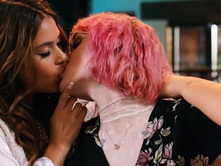 Angel and Devil exchange in sucking TS cock