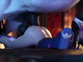 Two 3d cartoon cuties are ready for their bath