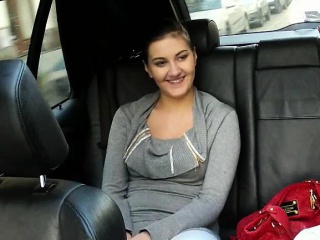 Horny gal passenger pounded taxi recorded...