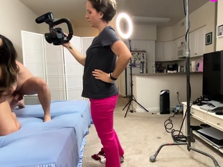 Homemade lady filled with two dicks