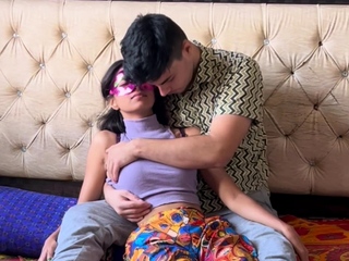 18 Year Hot College Babe Making Love With Her Finance